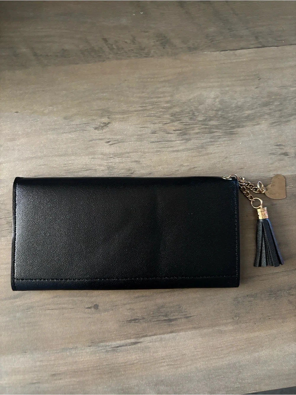 Women's Envelope Clutch Wallet - Black and Mauve